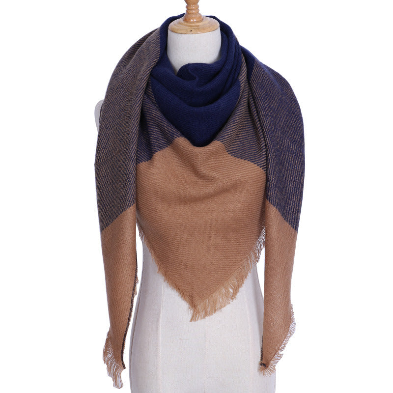 esign Women Triangles Scarf Long Scarves Shawl Autumn Winter - Jayariele one stop shop