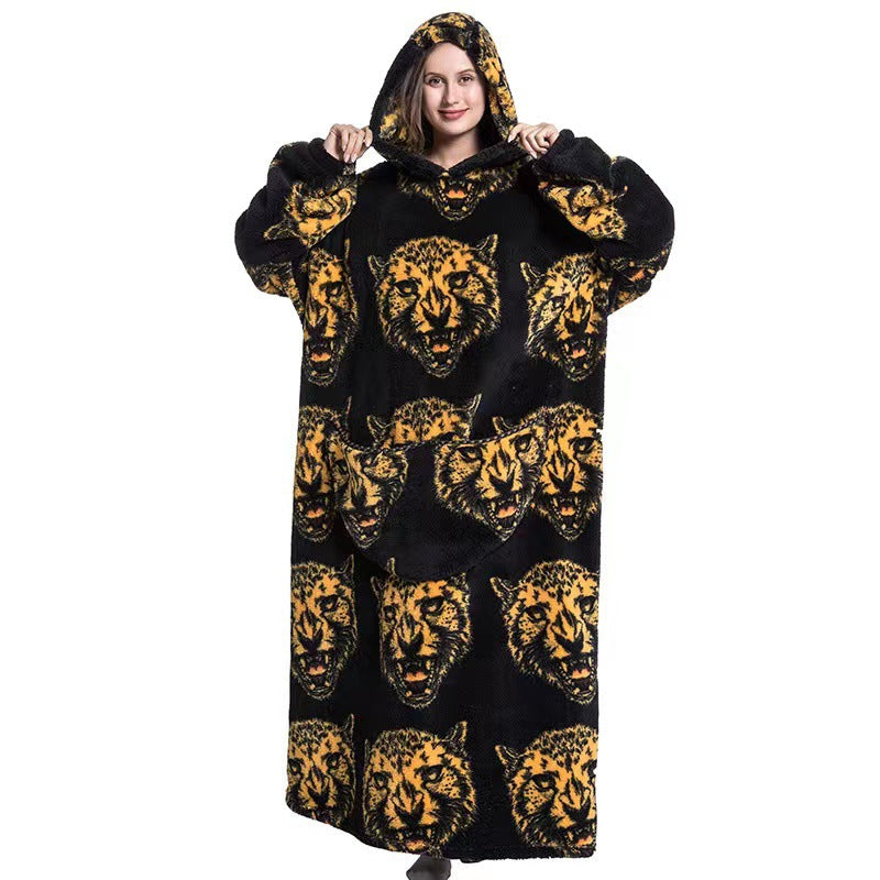 Cuddly Fleece Hooded Wearable Blanket - Jayariele one stop shop