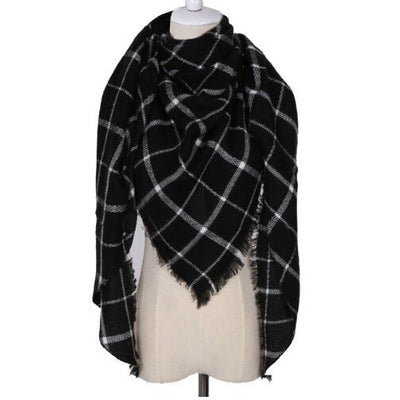 esign Women Triangles Scarf Long Scarves Shawl Autumn Winter - Jayariele one stop shop