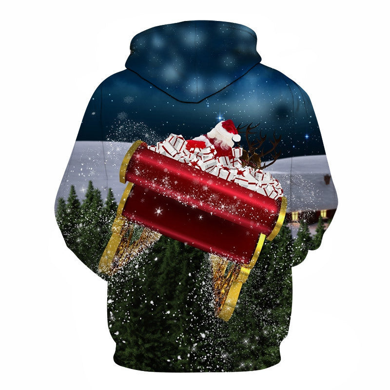 Autumn Men's Santa Claus Cartoon 3D Print Hoodie - Jayariele one stop shop