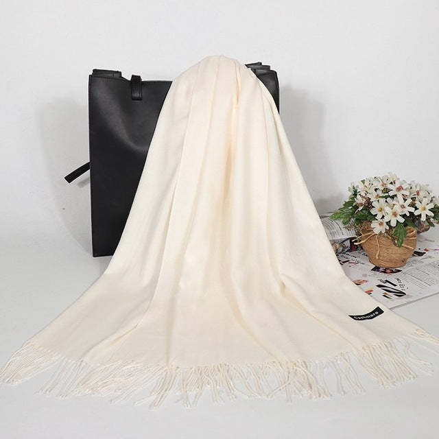 Winter Cashmere Women Scarf Female Luxury Brand Scarves Lady - Jayariele one stop shop