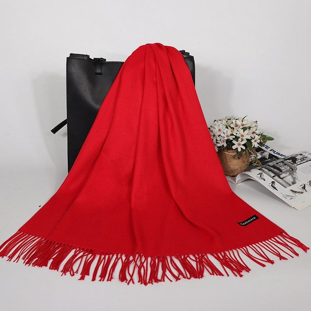 Winter Cashmere Women Scarf Female Luxury Brand Scarves Lady - Jayariele one stop shop