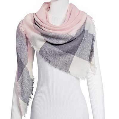 esign Women Triangles Scarf Long Scarves Shawl Autumn Winter - Jayariele one stop shop