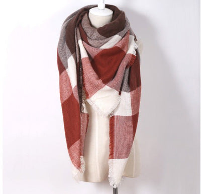 esign Women Triangles Scarf Long Scarves Shawl Autumn Winter - Jayariele one stop shop