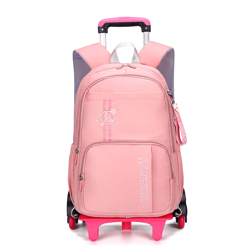 Removable Children School Bags for Baby School Backpack with Wheel Trolley Backpack Kids Luggage Bag Travel Backpack - Jayariele one stop shop