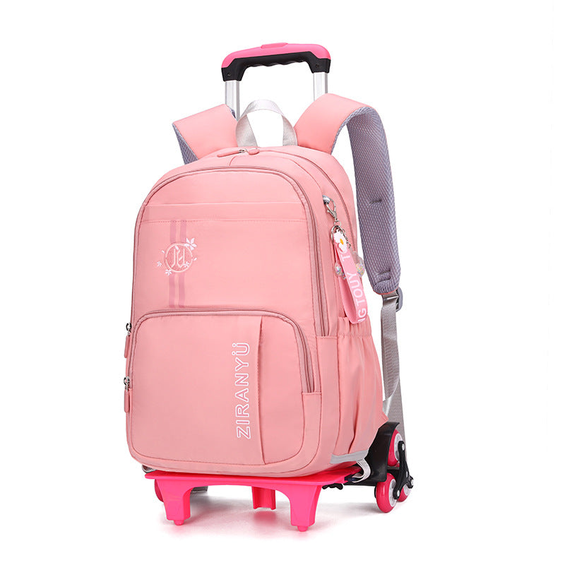 Removable Children School Bags for Baby School Backpack with Wheel Trolley Backpack Kids Luggage Bag Travel Backpack - Jayariele one stop shop