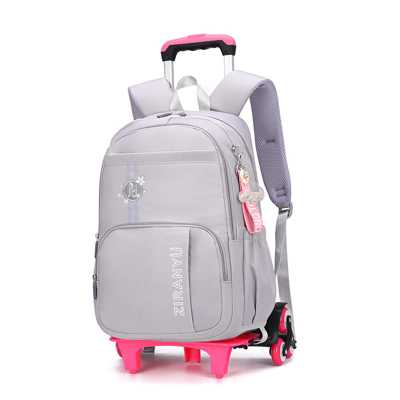 Removable Children School Bags for Baby School Backpack with Wheel Trolley Backpack Kids Luggage Bag Travel Backpack - Jayariele one stop shop