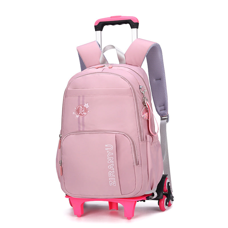 Removable Children School Bags for Baby School Backpack with Wheel Trolley Backpack Kids Luggage Bag Travel Backpack - Jayariele one stop shop