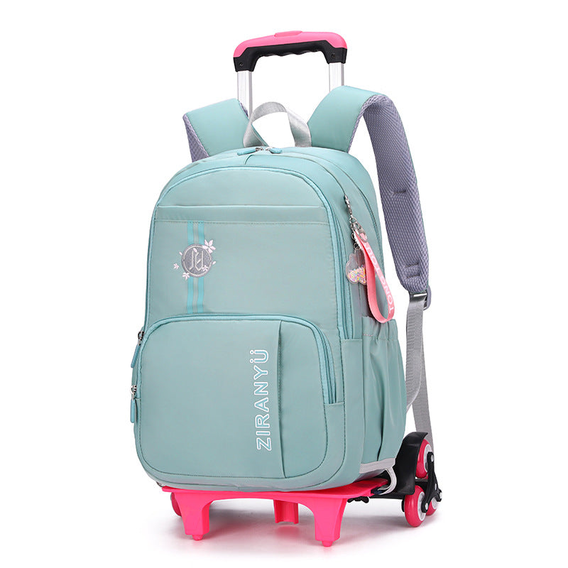 Removable Children School Bags for Baby School Backpack with Wheel Trolley Backpack Kids Luggage Bag Travel Backpack - Jayariele one stop shop