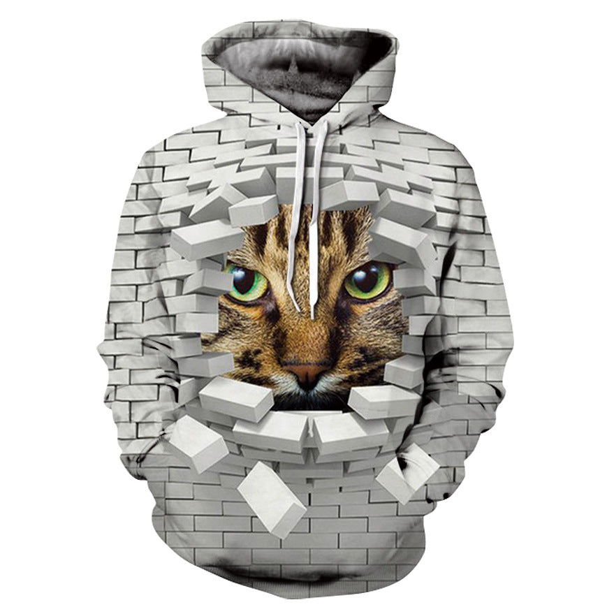 3D Digital Printing Hooded Sweatshirt Fashion Pullover Sweatshirt Sweatshirt - Jayariele one stop shop