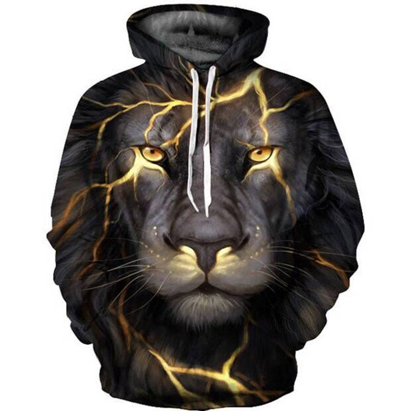 3D Lightning Lion King Hoodie - Jayariele one stop shop
