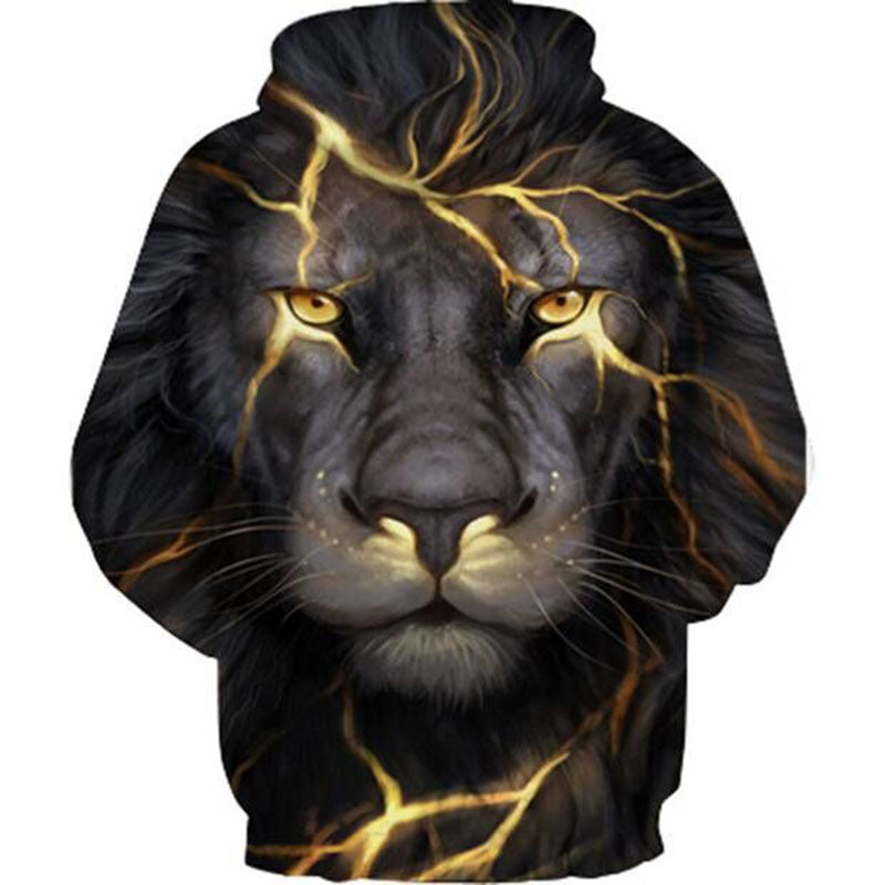 3D Lightning Lion King Hoodie - Jayariele one stop shop