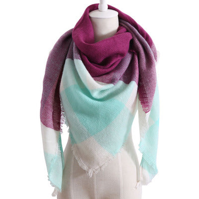 esign Women Triangles Scarf Long Scarves Shawl Autumn Winter - Jayariele one stop shop