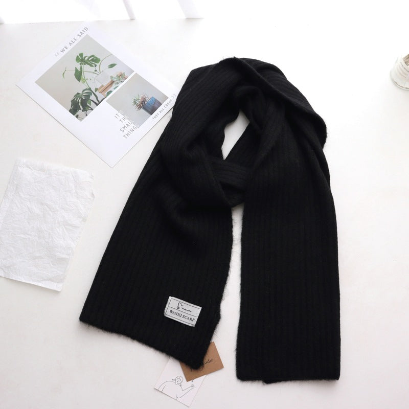 Short Knitted Plain Striped Scarves For Men And Women - Jayariele one stop shop