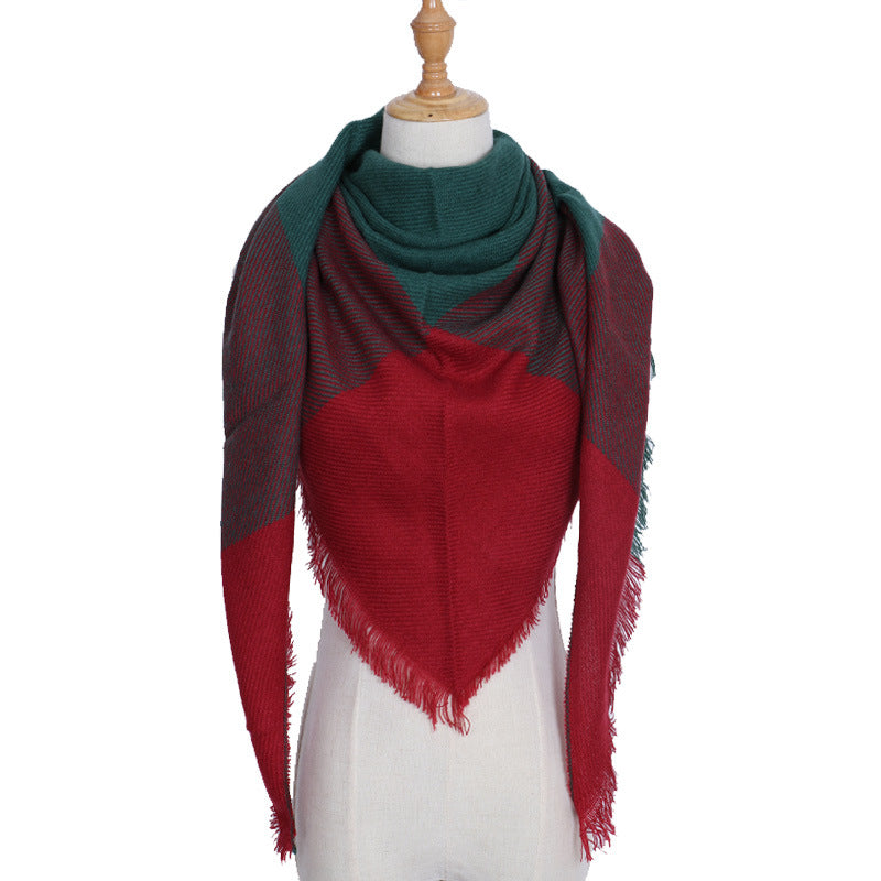 esign Women Triangles Scarf Long Scarves Shawl Autumn Winter - Jayariele one stop shop