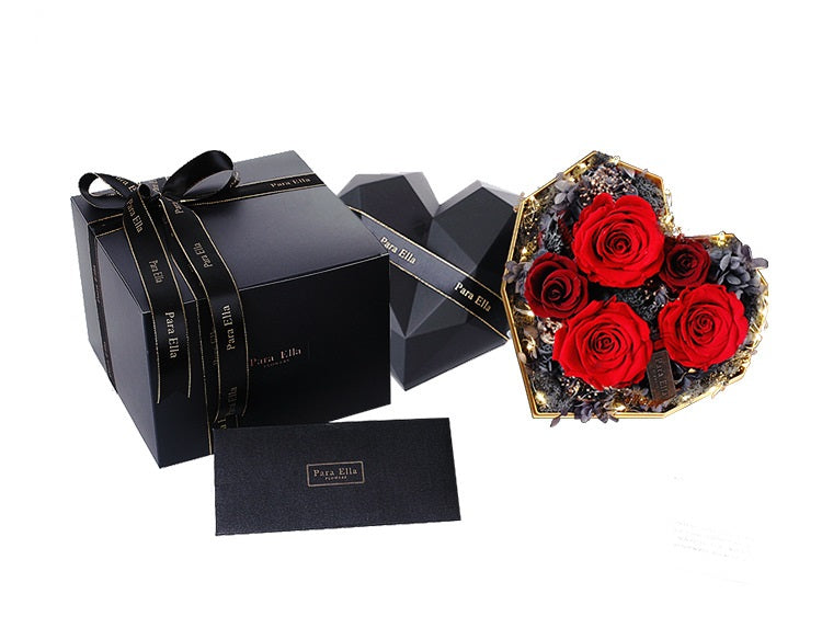 Preserved Flower Heart-shaped Gift Box Of Finished Roses - Jayariele one stop shop