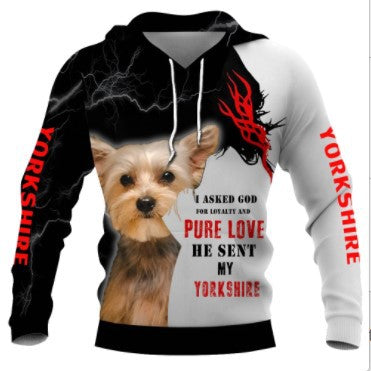 New 3D Digital Cute Dog Print Men's Hoodie - Jayariele one stop shop