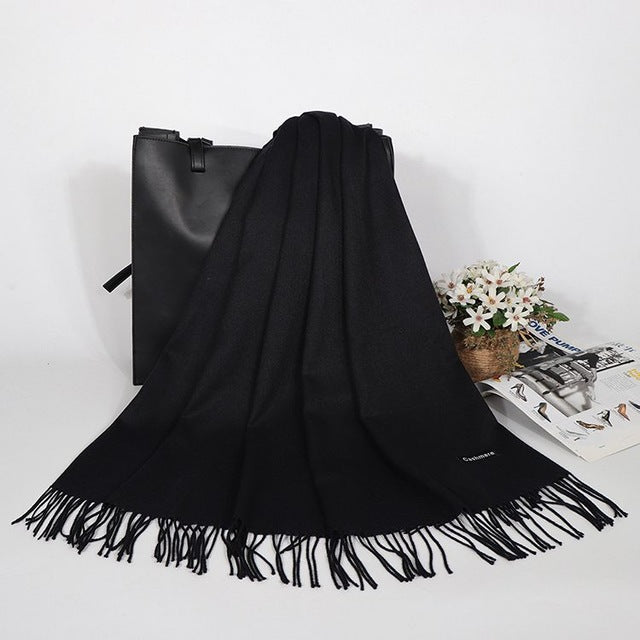 Winter Cashmere Women Scarf Female Luxury Brand Scarves Lady - Jayariele one stop shop