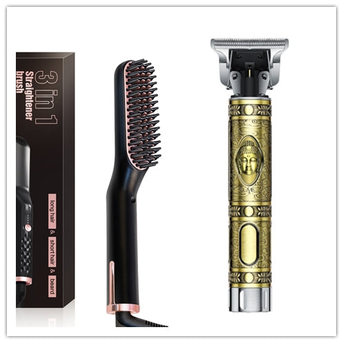 Multifunctional Electric Straightening Hair Comb Fast Irons Auto Straight Beard Brush - Jayariele one stop shop