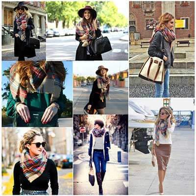 esign Women Triangles Scarf Long Scarves Shawl Autumn Winter - Jayariele one stop shop