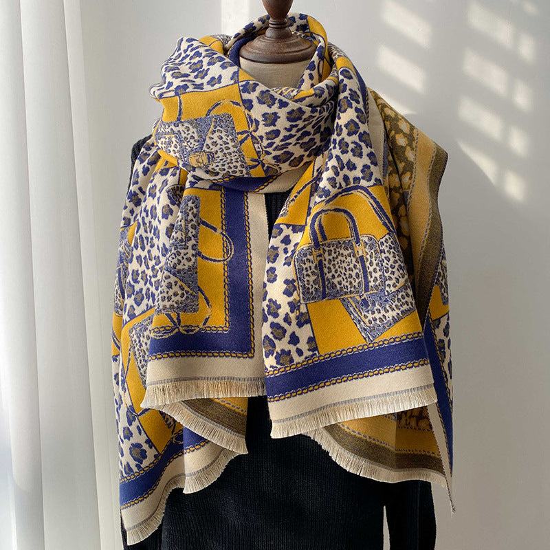 Color Blocking And Matching Cashmere Scarves For Women - Jayariele one stop shop