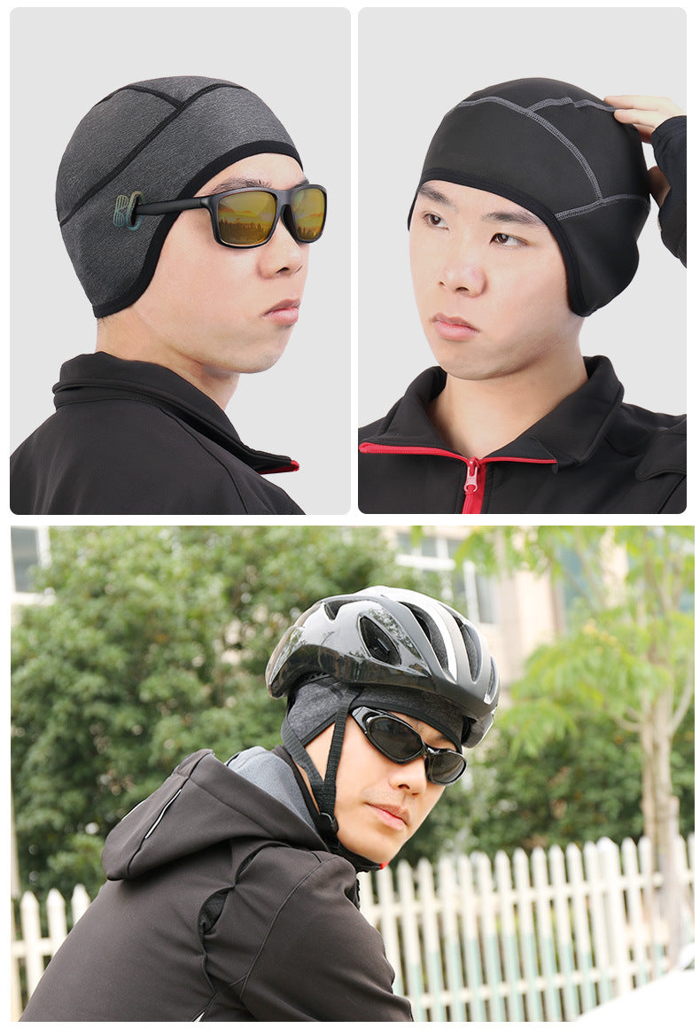 Fleece-lined Skiing Cycling Headscarf Winter Wind-proof And Cold Protection Fleece Small Hat Thermal Headgear Cycling Mask - Jayariele one stop shop