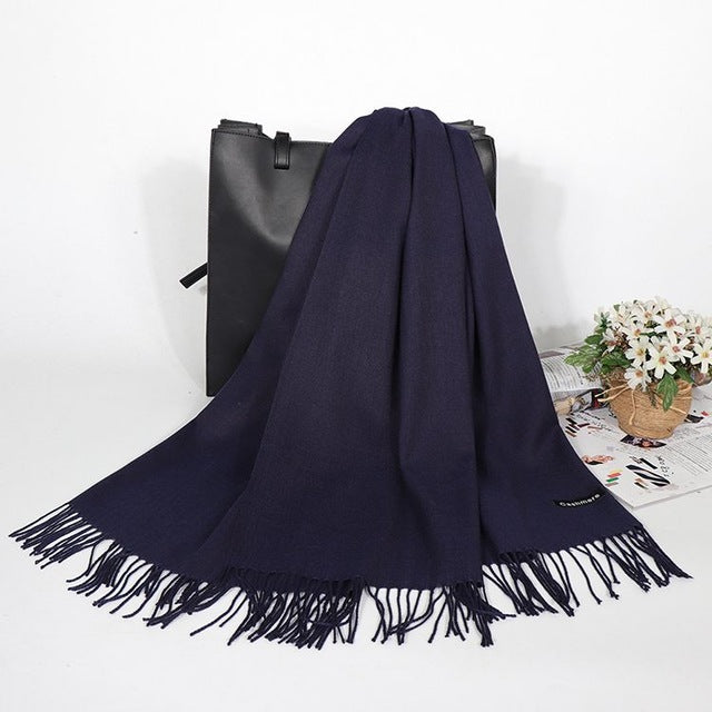 Winter Cashmere Women Scarf Female Luxury Brand Scarves Lady - Jayariele one stop shop