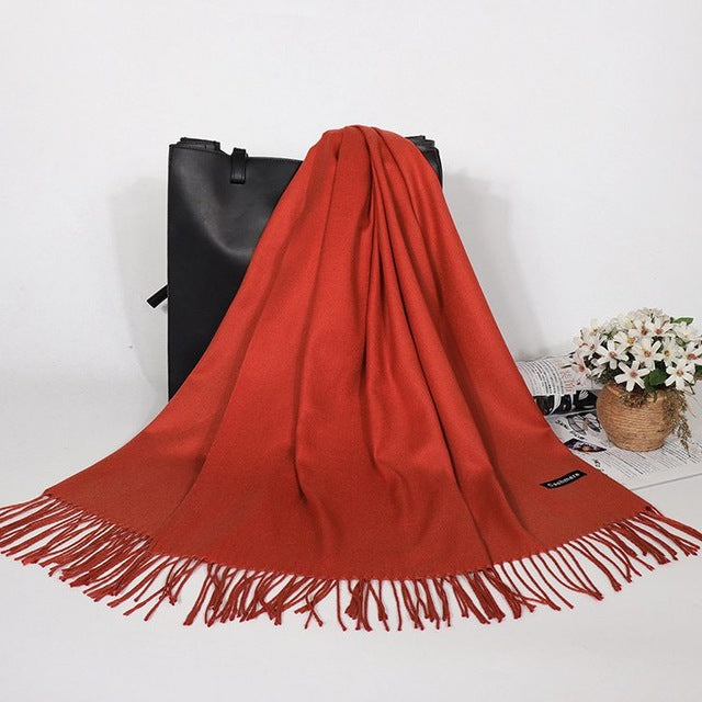 Winter Cashmere Women Scarf Female Luxury Brand Scarves Lady - Jayariele one stop shop