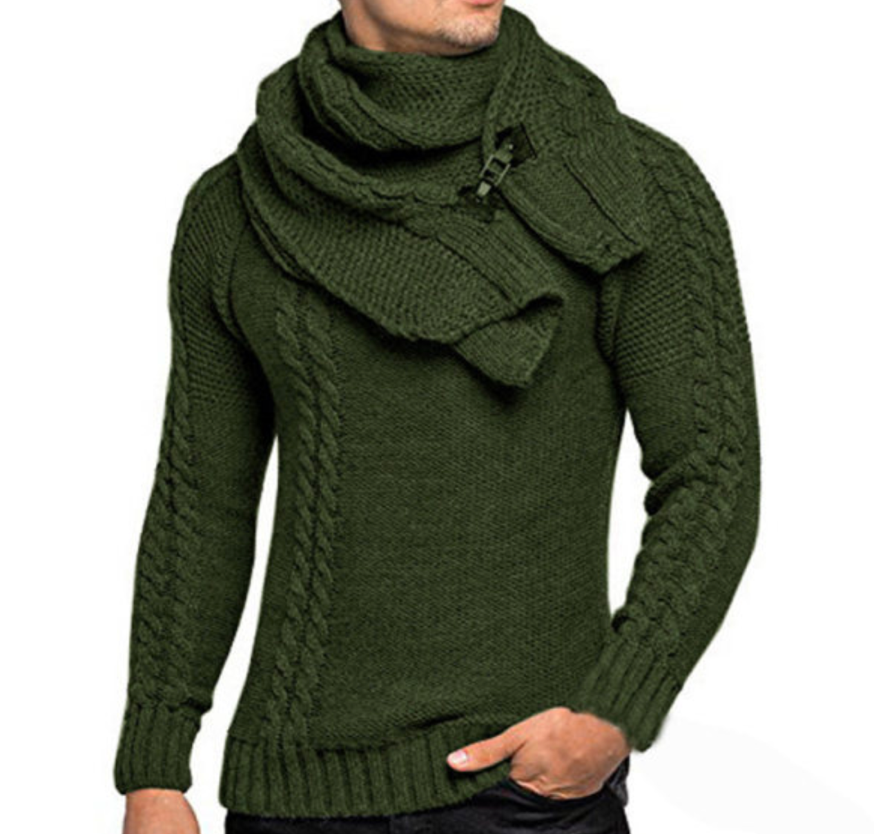 Men Winter Sweater Fashion Slim Fit Pullover Man Warmth Tops - Jayariele one stop shop