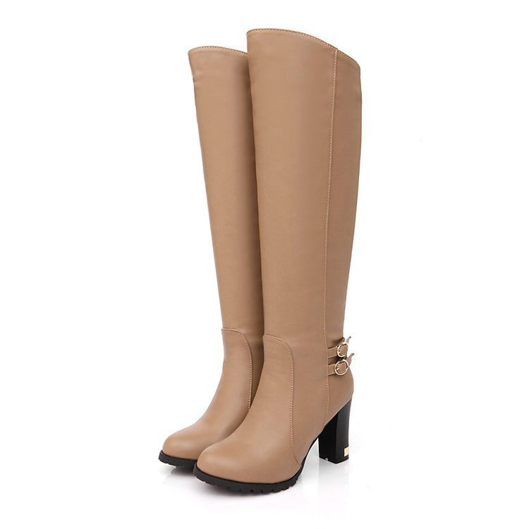 Chunky Heel Over-the-knee Boots Women's High Heels - Jayariele one stop shop