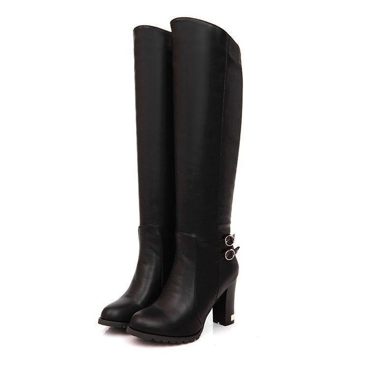 Chunky Heel Over-the-knee Boots Women's High Heels - Jayariele one stop shop