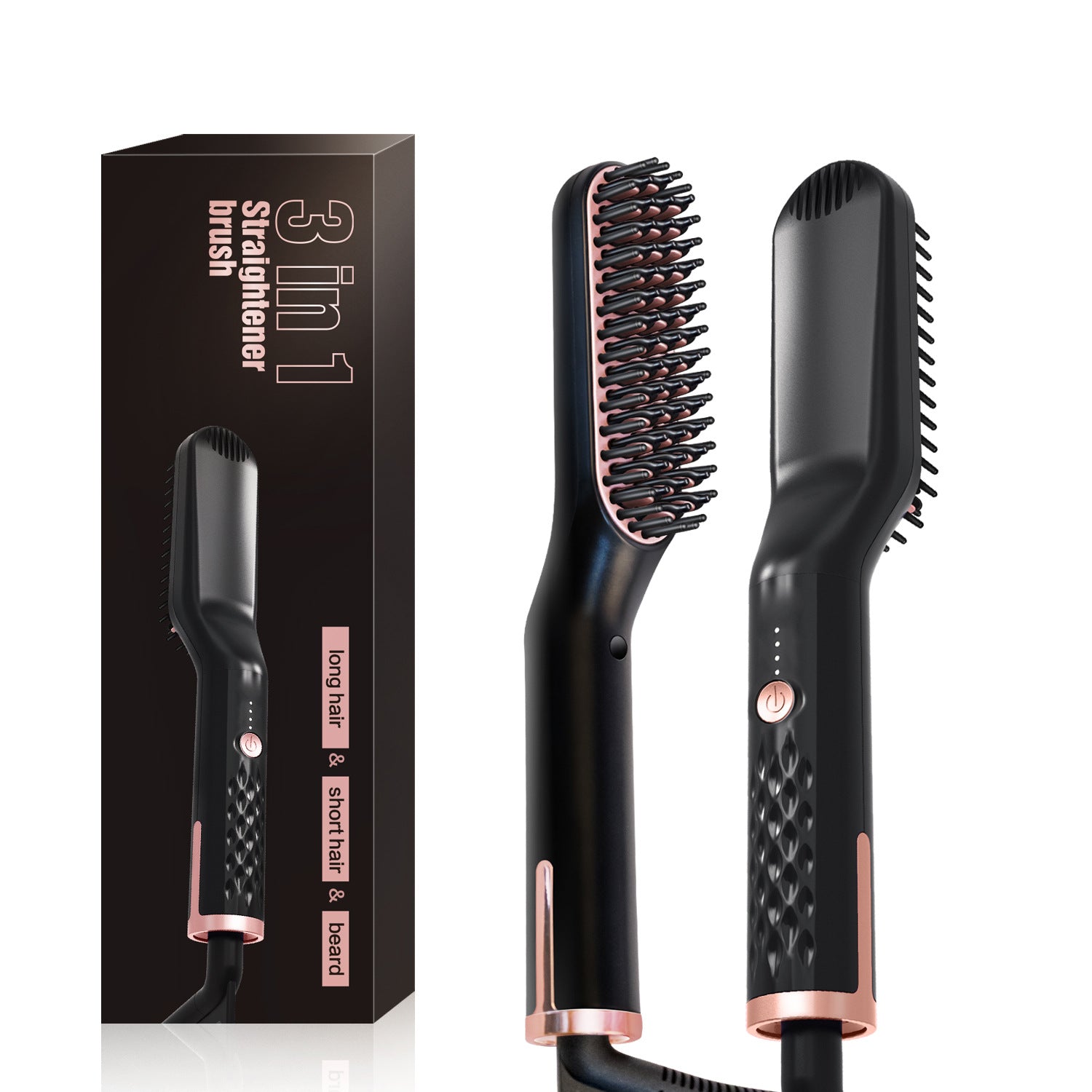 Multifunctional Electric Straightening Hair Comb Fast Irons Auto Straight Beard Brush - Jayariele one stop shop