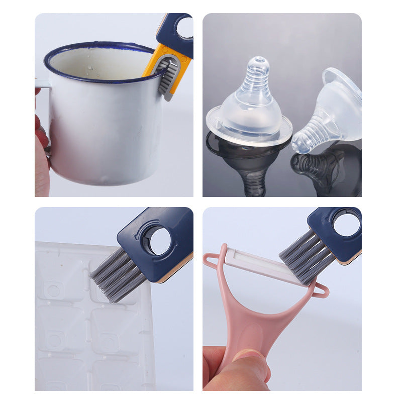 4 In 1 Bottle Gap Cleaner Brush Multifunctional Cup Cleaning Brushes Water Bottles Clean Tool Mini Silicone U-shaped Brush Kitchen Gadgets - Jayariele one stop shop