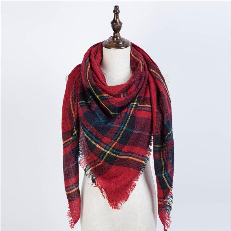 esign Women Triangles Scarf Long Scarves Shawl Autumn Winter - Jayariele one stop shop