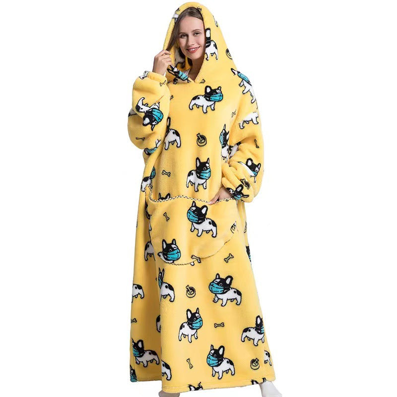 Cuddly Fleece Hooded Wearable Blanket - Jayariele one stop shop