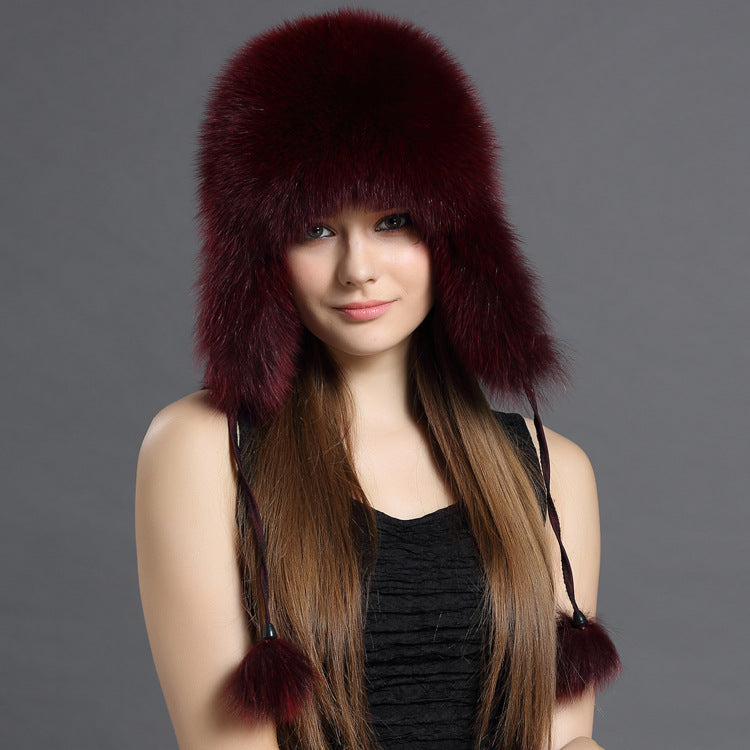 Autumn And Winter Korean Fox Fur Lei Feng Hat Trend - Jayariele one stop shop