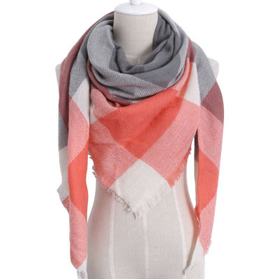 esign Women Triangles Scarf Long Scarves Shawl Autumn Winter - Jayariele one stop shop