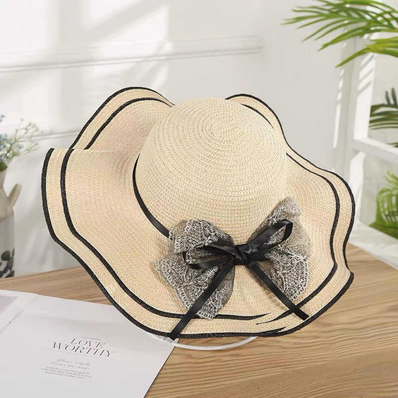 Women's Fashion Simple Wavy Sun Hat - Jayariele one stop shop