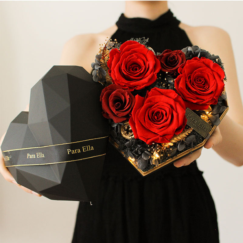 Preserved Flower Heart-shaped Gift Box Of Finished Roses - Jayariele one stop shop