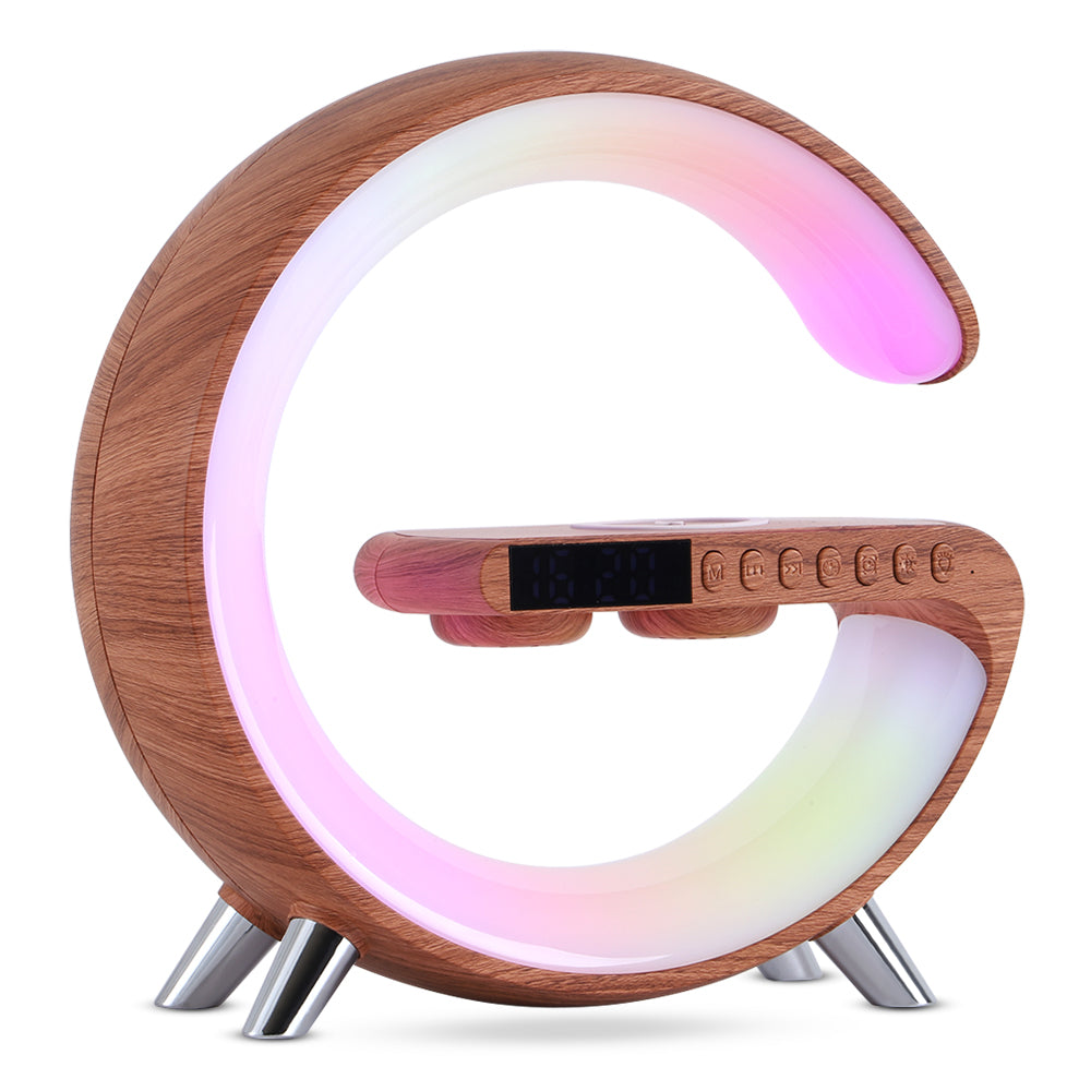 New Intelligent G Shaped LED Lamp Bluetooth Speake Wireless Charger Atmosphere Lamp App Control For Bedroom Home Decor - Jayariele one stop shop