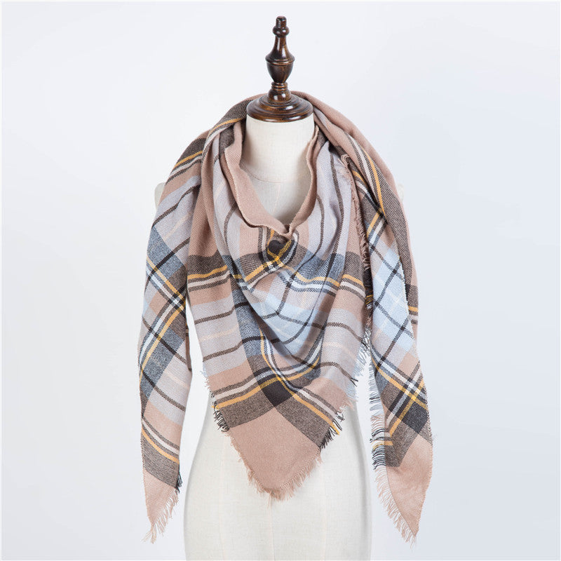 esign Women Triangles Scarf Long Scarves Shawl Autumn Winter - Jayariele one stop shop