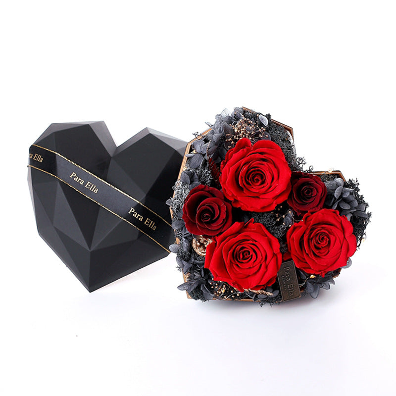 Preserved Flower Heart-shaped Gift Box Of Finished Roses - Jayariele one stop shop