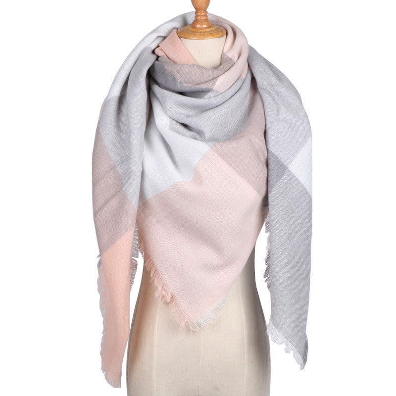 esign Women Triangles Scarf Long Scarves Shawl Autumn Winter - Jayariele one stop shop