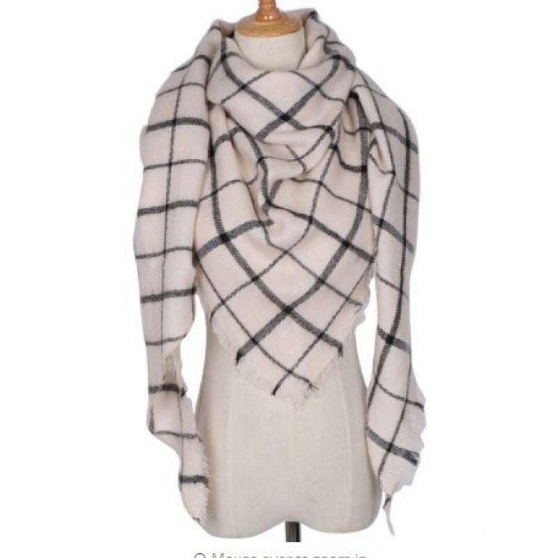 esign Women Triangles Scarf Long Scarves Shawl Autumn Winter - Jayariele one stop shop