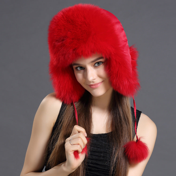 Autumn And Winter Korean Fox Fur Lei Feng Hat Trend - Jayariele one stop shop