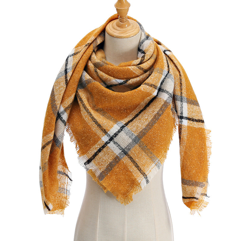 esign Women Triangles Scarf Long Scarves Shawl Autumn Winter - Jayariele one stop shop