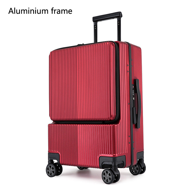 Business Front Opening Luggage Trolley Case Rechargeable - Jayariele one stop shop