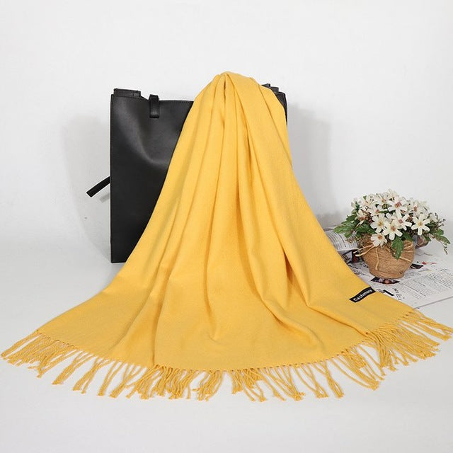 Winter Cashmere Women Scarf Female Luxury Brand Scarves Lady - Jayariele one stop shop