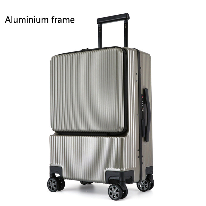 Business Front Opening Luggage Trolley Case Rechargeable - Jayariele one stop shop