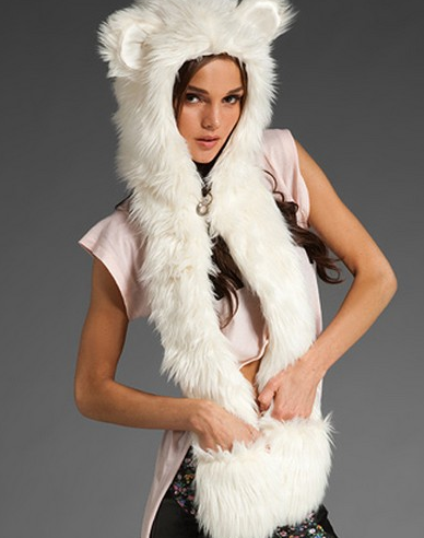 European and American fur hat winter female animal hat imitation rabbit fur grass cartoon cap with scarf - Jayariele one stop shop